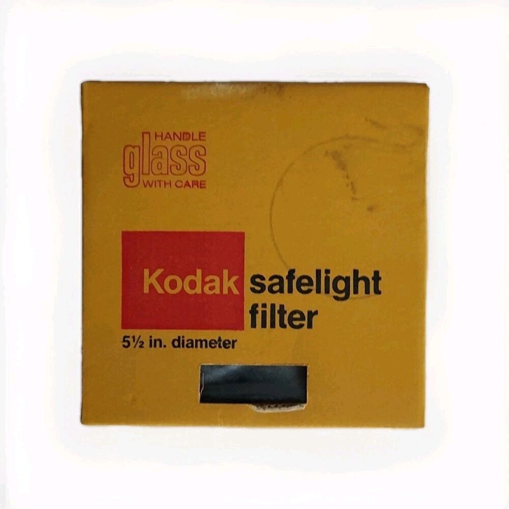 Vintage Kodak Safelight Glass Filter 5 1/2" Photography Camera USA